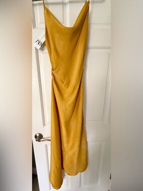 Zara silk Golden Marigold Dress